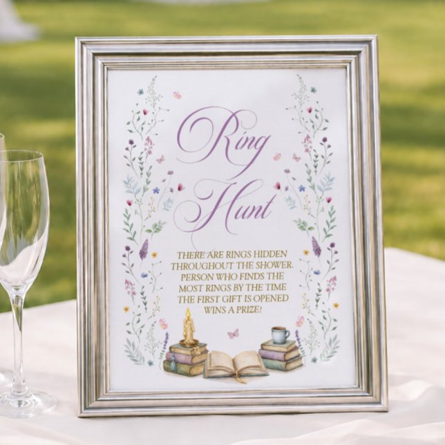 Book Bridal Shower Ring Hunt Game Poster (Creator Uploaded)