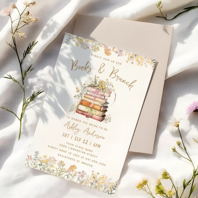 Book & Brunch Boho Bridal Shower Invitation (Creator Uploaded)
