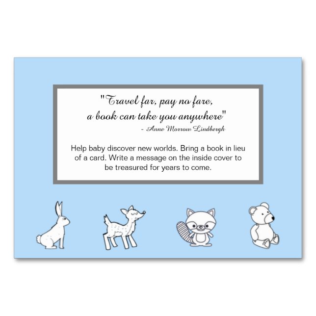 Book Card - Travel Quote - Woodland Creatures (Front)