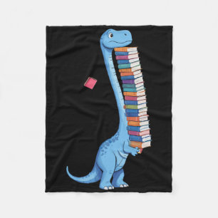 Book Carrying Dinosaur Reading Dino Fleece Blanket