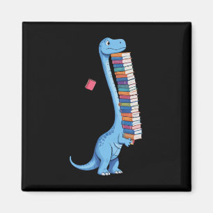 Book Carrying Dinosaur Reading Dino Magnet