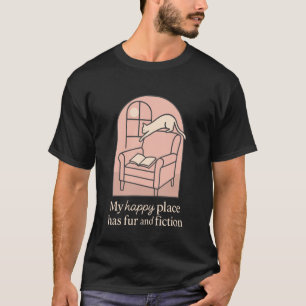 Book Cat Lady Introvert Quiet Time Cosy Reader Sof T-Shirt