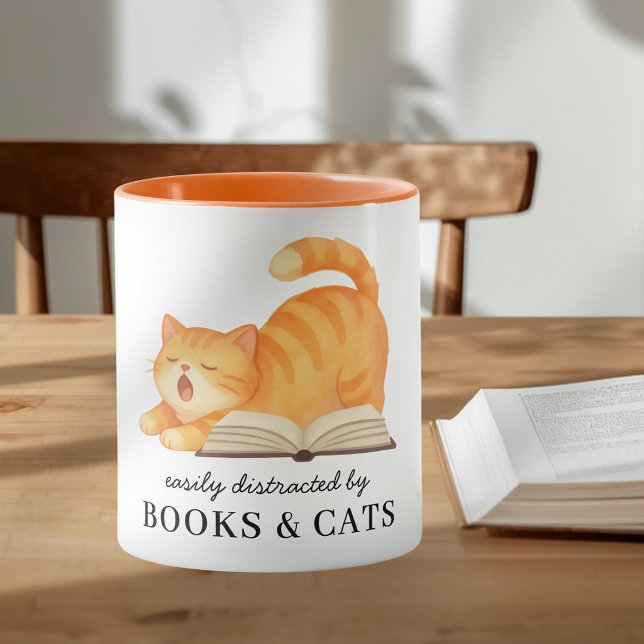 Book & Cat Lover Funny Bookish Saying  Mug (Creator Uploaded)