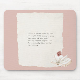 Book Chapter Red Rose Mouse Pad
