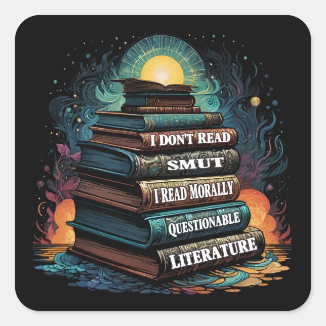 Book Choices Humour Square Sticker (Front)