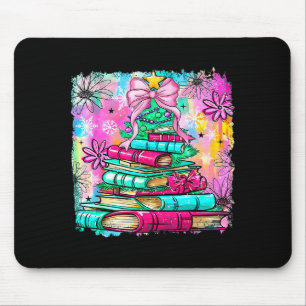 Book Christmas Tree Lights Teacher Librarian Book  Mouse Pad