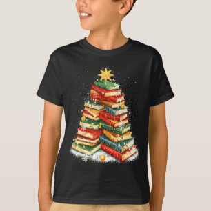 Book Christmas Tree Reading  T-Shirt