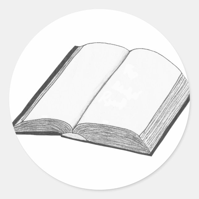 Book Classic Round Sticker (Front)