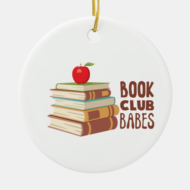 Book Club Babes Ceramic Tree Decoration (Front)