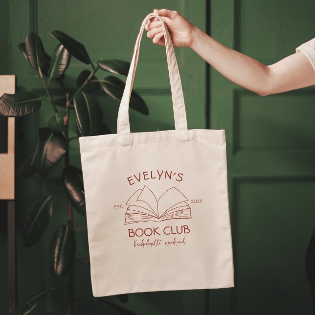 Book Club Bachelorette Bookish Hand Drawn  Tote Bag (Book Club Bachelorette Bookish Hand Drawn Tote Bag)