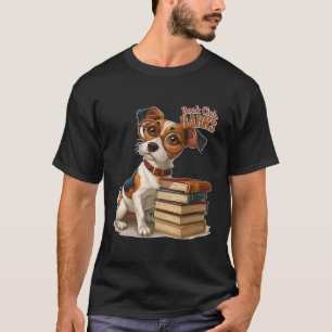 Book Club Barks Reading Dog Glasses T-Shirt