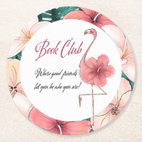 Book Club Bibliophile Book Worm Chic Flamingo