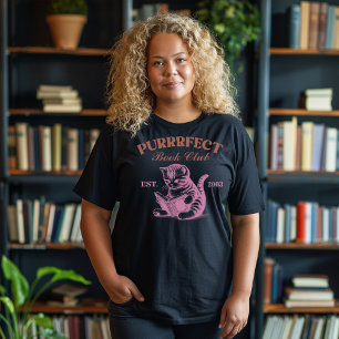 Book Club Cat Purrrfect  Plus Size T-Shirt