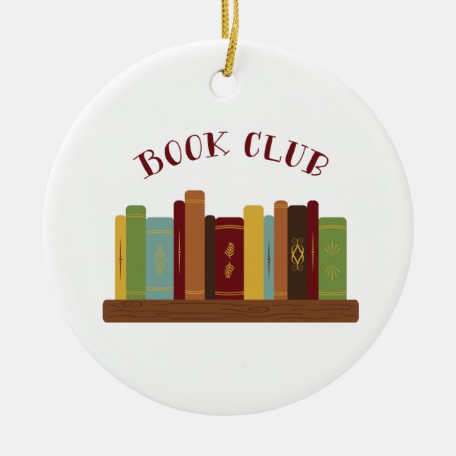 Book Club Ceramic Tree Decoration (Front)