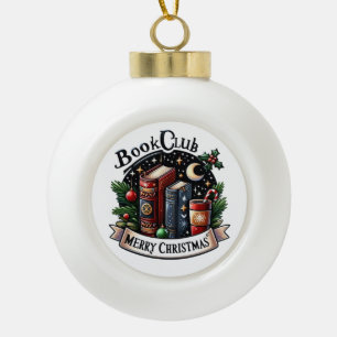 Book Club christmas  Ceramic Ball Christmas Ornament