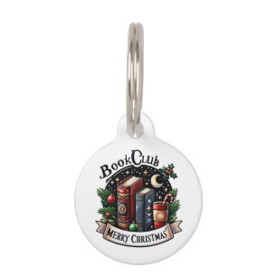 Book Club christmas Pet Tag