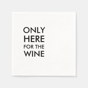 Book Club Cocktail Napkins- Only Here For The Wine Napkin