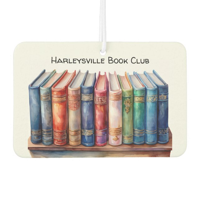 Book Club Customisable Auto Car Air Freshener (Front)