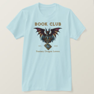 Book Club Dragon for Fantasy Lovers Custom Text T-Shirt