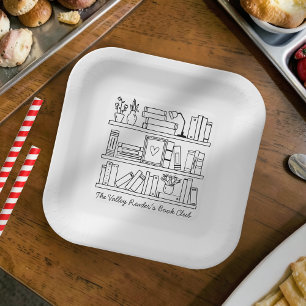 Book Club Event Personalized  Paper Plate