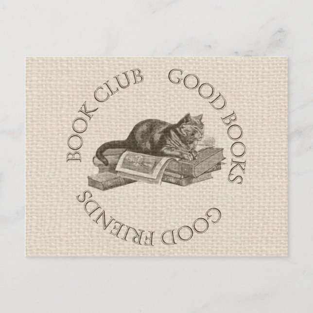 Book Club - Good Books - Good Friends Postcard (Front)