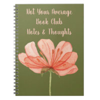 Book Club Group Name Reading Notes Pink Flower