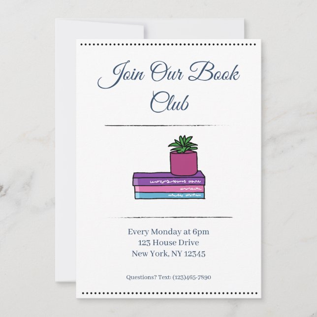 Book Club Invitation (Front)