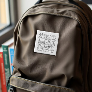 Book Club Member's Personalized Gift 15 Cm Square Badge