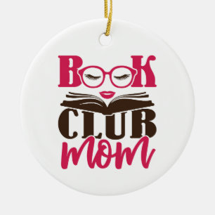 Book Club Mom Ceramic Tree Decoration