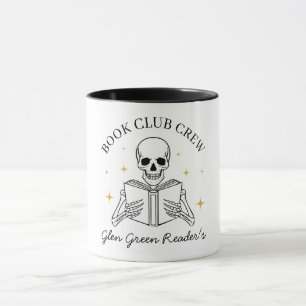 Book Club Name Funny Reading Skeleton Gift Mug