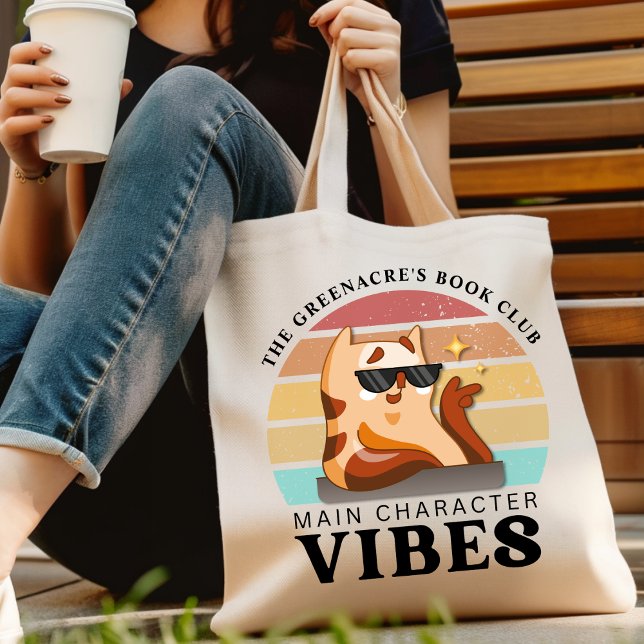 Book Club Name Main Character Vibes  Tote Bag (Creator Uploaded)