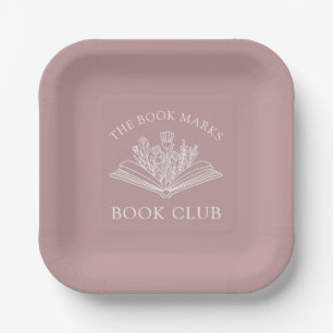 Book Club Name Personalised Paper Plate