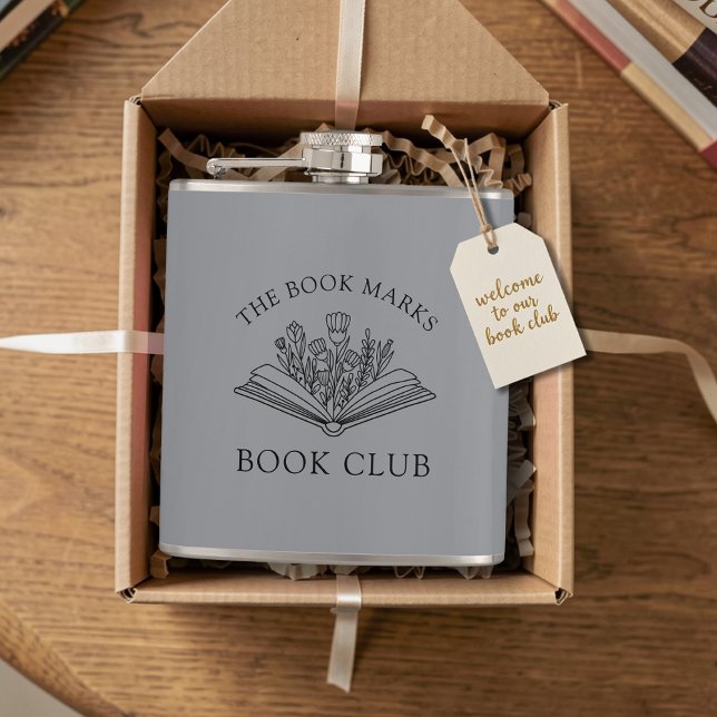 Book Club Name Personalized Gift Favor Hip Flask (Creator Uploaded)