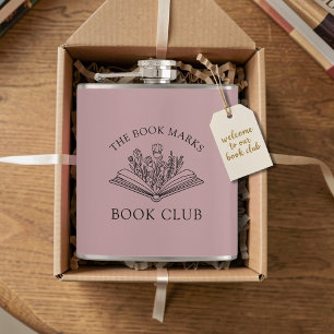 Book Club Name Personalized Gift Favor Hip Flask