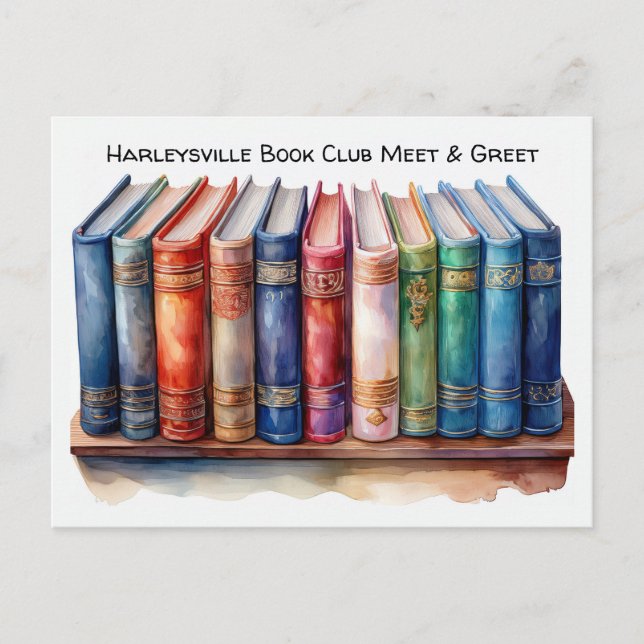 Book Club Open Invitation Customizable Postcard (Front)