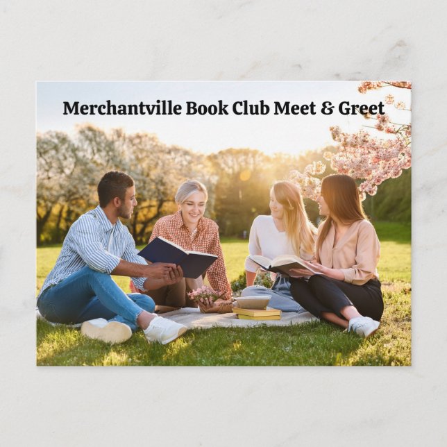 Book Club Open Invitation Customizable Postcard (Front)
