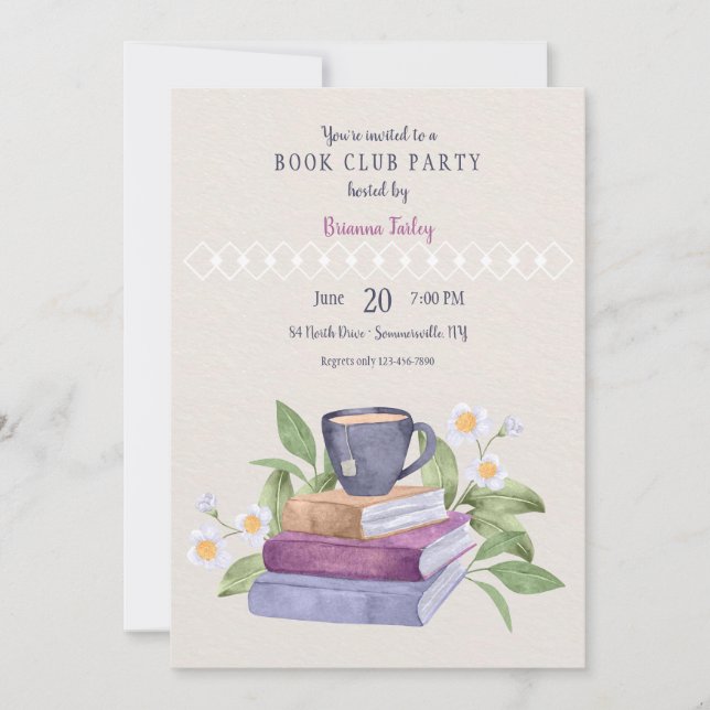Book Club Party Invitation (Front)