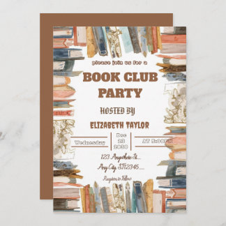 Book Club Party Invitation – Cozy Reading Night