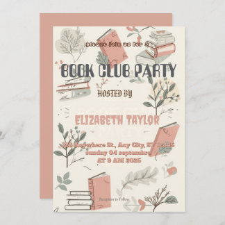 Book Club Party Invitation – Cozy Reading Night