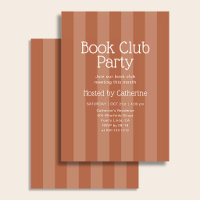 Book Club Party Vintage Stripe Orange