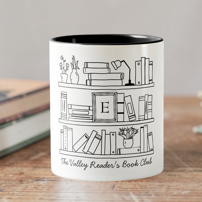 Book Club Personalized Gift Two-Tone Coffee Mug (Creator Uploaded)