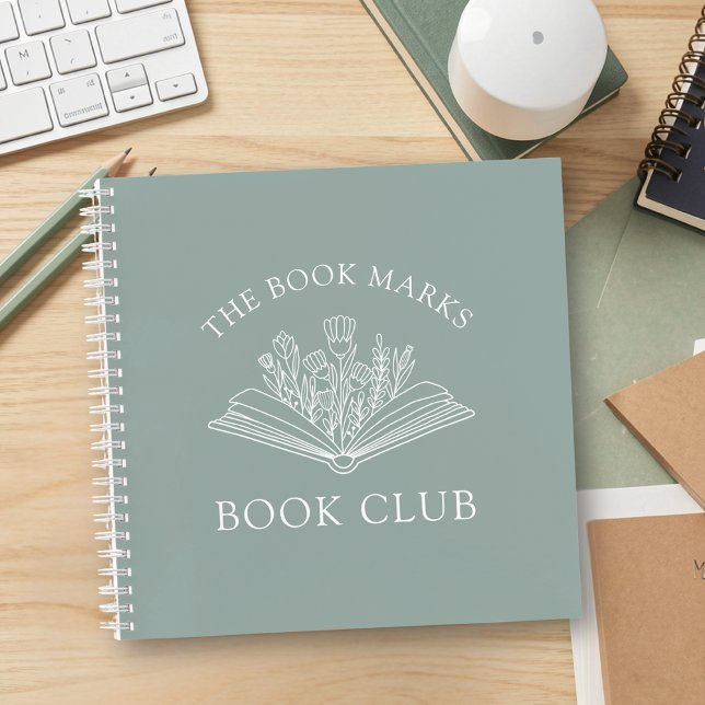 Book Club Personalized Name Gift Spiral Notebook (Creator Uploaded)