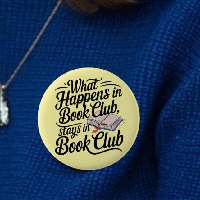Book Club, readers group bookish, booklovers 6 Cm Round Badge (Creator Uploaded)