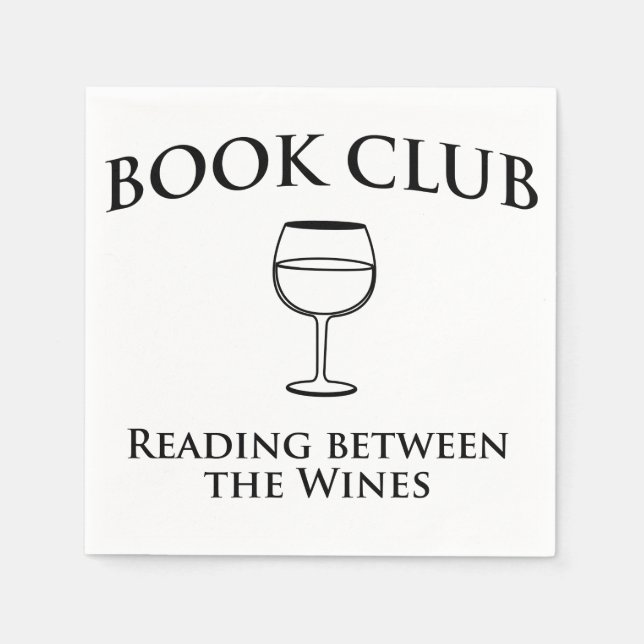 Book Club Reading Between the Wines Napkin (Front)