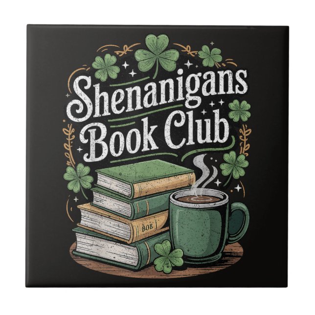 Book Club St Patricks Day Tile (Front)