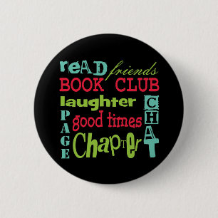 Book Club Subway Design by Artinspired 6 Cm Round Badge