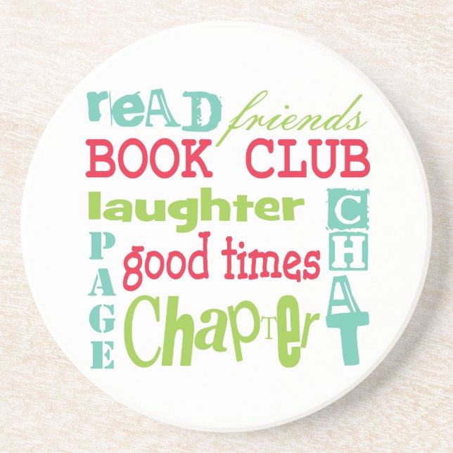 Book Club Subway Design by Artinspired Coaster (Front)