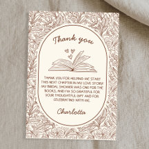 Book Club Theme Floral Brown Bridal Shower