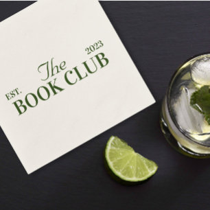 Book club themed party napkin