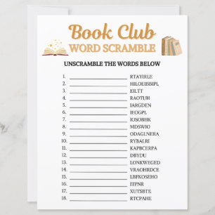 Book Club Word Scramble Game